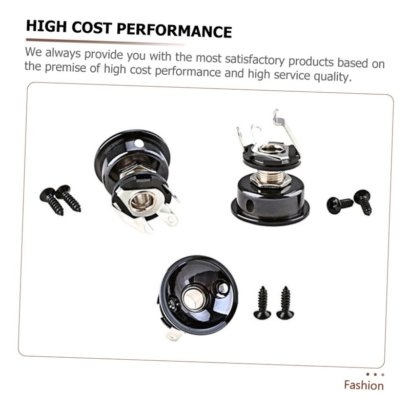 Kisangel Guitar Jack Socket Replacement Kit Durable Jack Plates for