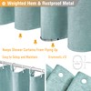 BTTN Extra Long Shower Curtain - 72x96 Inch Long Linen
