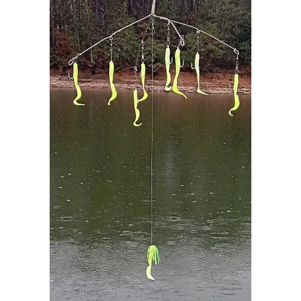 Unbranded Striper ROCK fish Umbrella Rigs Ocean Tested Inlet. Yellow