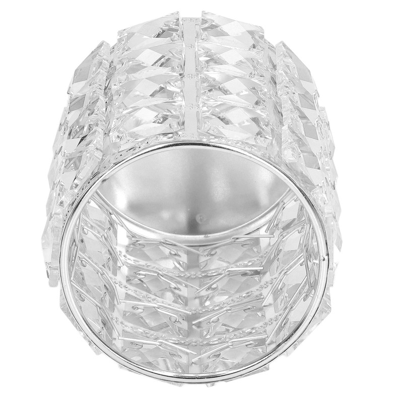 Crystal Makeup Brush Holder European Style Rounded Crystal Glass Cosmetic