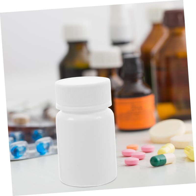 Ciieeo 20pcs Plastic Capsule Bottles with Screw Caps Portable Sample