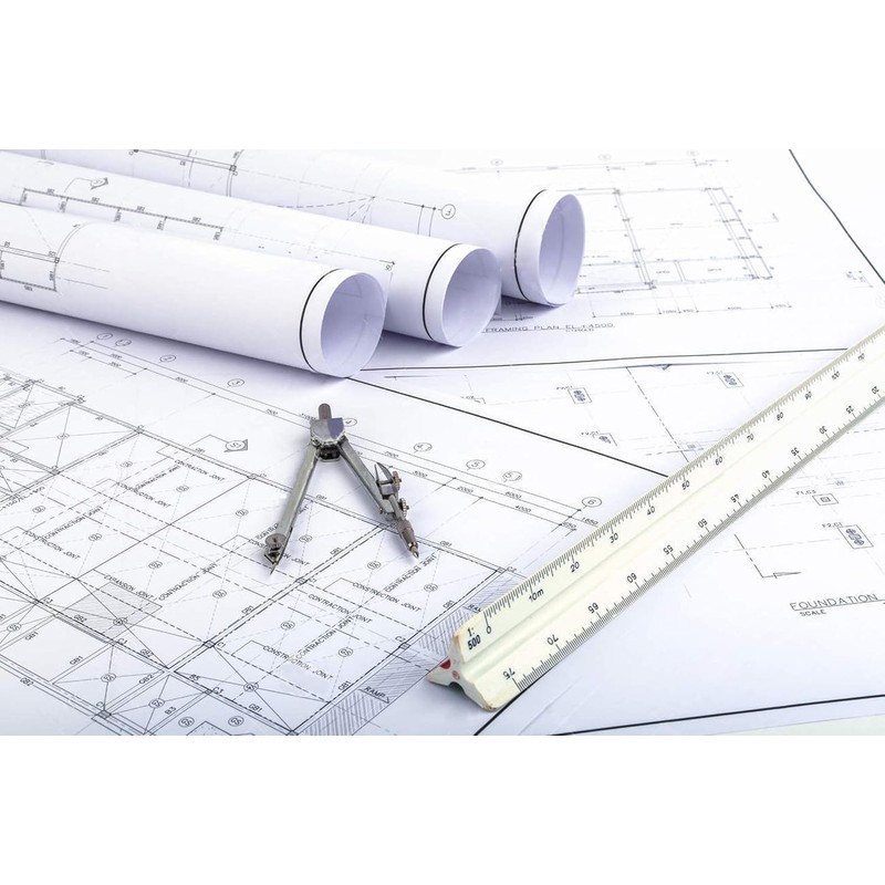 Triangular Scale, 5.9 inches (15 cm), Drafting Supplies, 1 Piece,