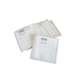 Kaya White Dish Towel, Made in Japan, Individual Packaging, Set of 6, Distributed Gift, 100% Cotton, Approx. 11.8 x 11.8 inches (30 x 30 cm), Table Towel, Nara, Mosquito Net Fabric, 6 Layers, Color
