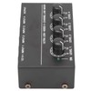 4 Channel Line Mixer Stereo Compact Low Noise Adjustable Volume