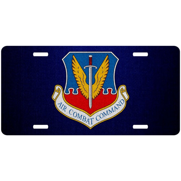 Premium Aluminum License Plate - U.S. Air Combat Command (Acc),