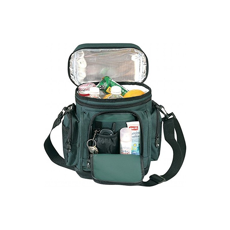 Black - Deluxe Leakproof Cooler w/ Leather-like Bottom