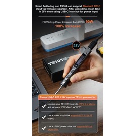 MINIWARE TS101 Soldering Iron Welding Machine I Tips Portable Digit DC5525 USB-C 90W Temperature Adjustable 50-400°C Original Digital OLED Programmable