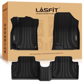 LASFIT Floor Mats for Hyundai Elantra 2025 2024 2023 2022 2021 (Not for Hybrid) & Hyundai Elantra N 2022-2025, Custom Fit TPE All Weather Floor Liners 1st & 2nd Row Car Mats for Hyundai Elantra, Black