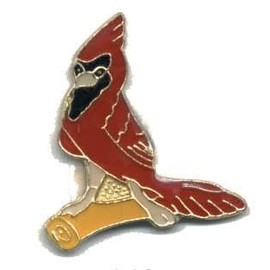 Red Cardinal Wildlife Bird Lapel Pin, 1.25 inches, Metal Badge, Limited Edition Collectible