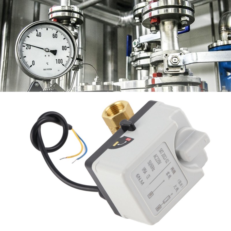 Motorized Ball Valve Electrical 2 Way Normally Open Manual Automatic