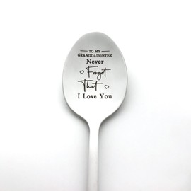 Gift for Granddaughter Birthday to My Granddaughter Spoon Graduation Wedding Mothers Day Thanksgiving Day Christmas Spoon Gift Granddaughter Gift from Grandmother Grandfather