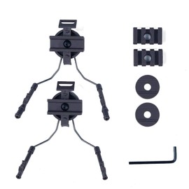 ATAIRSOFT Tactical Helmet Headset ARC Adapter for Comtac Headset Fast Helmet Side Rail (Black)