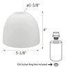 Aspen Creative 23617, Frosted Opal Glass Shade White Inside, 5-1/8"Dia