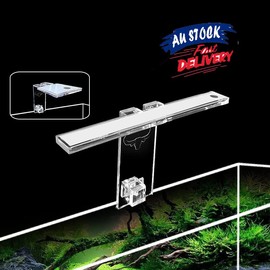 AIMALL Aquarium Light LED Lamp Aqua Plant Fish Tank Lighting Clip-On Bracket Light, Ultra-Thin Acrylic Design, USB Connection, 8.5x1.2x4 Inches
