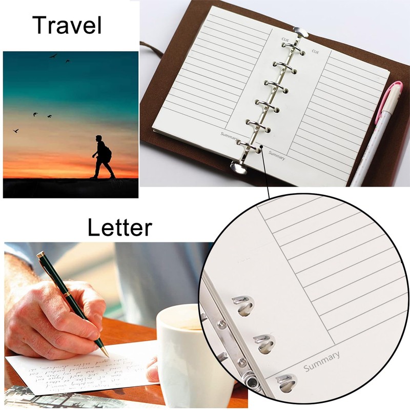 A7 Planner Refill, 3 Pack 135 Sheets/270 Pages Planner Inserts