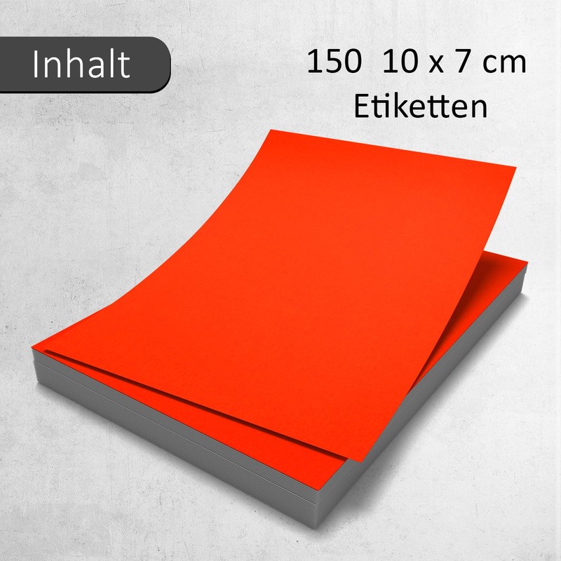 younikat dv670 Labelling Labels in Bright Red 10 x 7