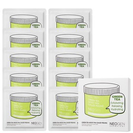 Neogen [Moisture Peeling] Green Tea Moist Paha Gauze Peeling Pads 10 sheets, 01. Green Tea Moist Paha Gauze Peeling Pad / 네오젠 [수분필링] 그린티 모이스트 파하 거즈 필링 패드 10매, 01. 그린티 모이스트 파하 거즈 필링패드