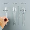 Plasticpro Clear Plastic Soup Spoons Disposable Cutlery Medium Weight Utensils