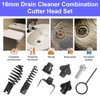 16mm Drain Cleaner Combination Cutter Head Set is drain auger