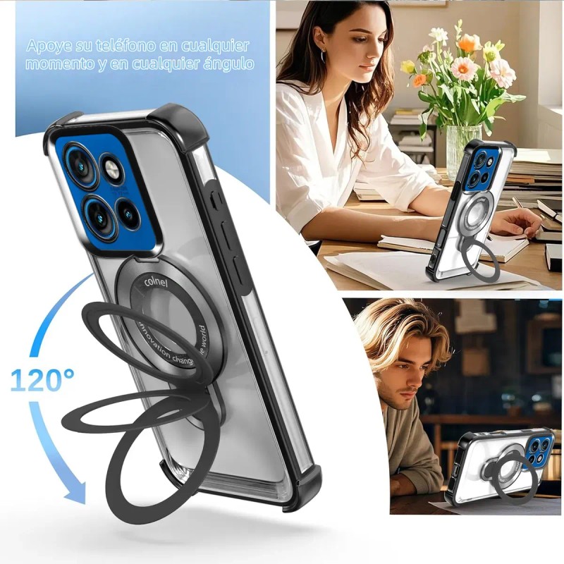 Funda Para Moto Edge 50 Neo Anti-caída Con Soporte De