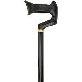 Black Adjustable Orthopedic Walking Cane for Men & Women – Stylish Comfort Handle, and Attractive Design for Reliable Daily Support (Black Orthopedic Walking Cane)