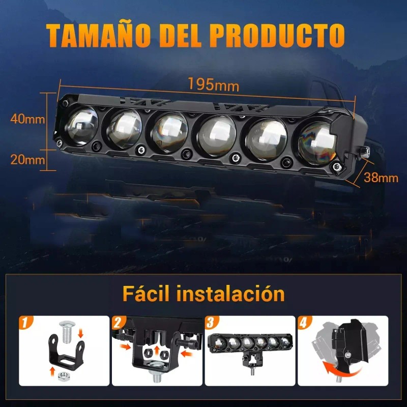 Par Faros De Lupa 460w 4 Modos Con Estrobo Para