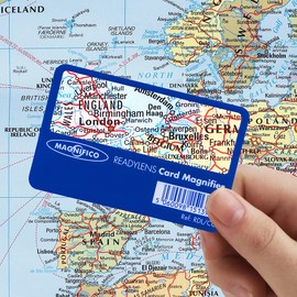 Magnifico Readylens Credit Card Size Magnifier (set of 2) - Handy Discreet Magnifying Lens For Pocket, Wallet or Purse