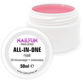 NAILFUN Prime Gel All in One Rosé UV Universal Gel Medium Viscose 3-in-1 Gel Rose 50 ml