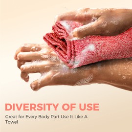 ZOMCHI 2 Pieces Exfoliating Back Scrubber, Body Exfoliator Deeper Clean & Skin Invigorate, Back Washer for Shower, Body Scrubbers For Use in Shower to Exfoliate and Cleanse Skin 2 Pack