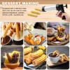 Churro Maker Kit,Hollow Churro Machine,with 3 Disc, Piping Bag, Cleaning