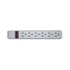 10 feet Surge Protector, Flat Rotating Plug, 6 Outlet, Gray