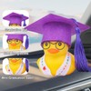 CoFuBcad Graduation Duck Car Ornament Yellow Rubber Duck Car Dashboard