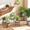 5 Pack Metal Plant Stand Indoor Outdoor Heavy Duty Plant