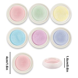 6 Jars Colorful Chrome Nail Powder, Mirror Laser Nail Powder, Neon Powder, Aurora Powder, Pearl Glitter Dust Kit for Nails, Metallic Mirror Effect Nail Art Decoration with Nail Sponge Brushes