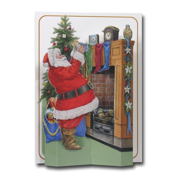 3D Christmas Greeting Card - Stocking Fillers - Santa Claus