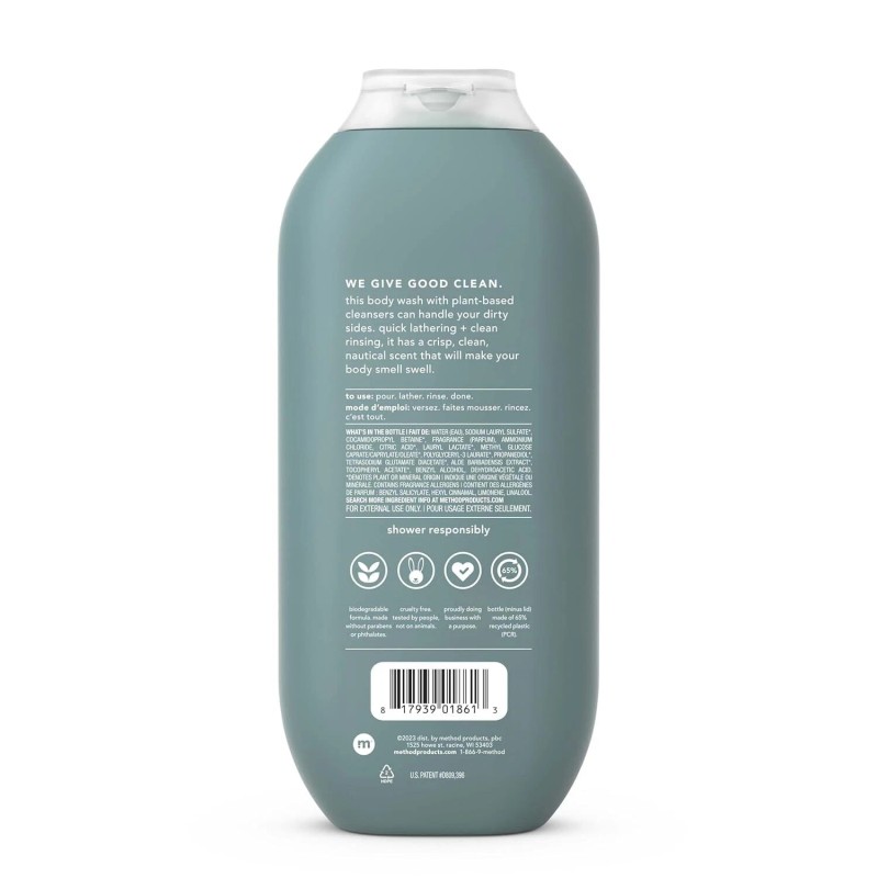 Method Men Body Wash Sea Surf, Paraben and Phthalate Free