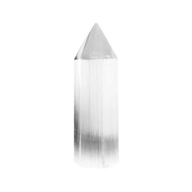 NKlaus Selenite Tower 15cm with Tip - Hand Cut Energy Stick for Purifying Negative Energies, Healing Stone for Meditation, Chakra Work & Spiritual Rituals
