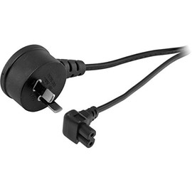 R720ACR DOSS 2M 240V Ac Mains Figure 8 Iec-C7 Right Angle Both Ends Fitted with a Right-Angle Iec C7 / Figure-8 Connector and Australian Right-Angle 2-Pin Mains Plug with Insulated Pins. Fitted