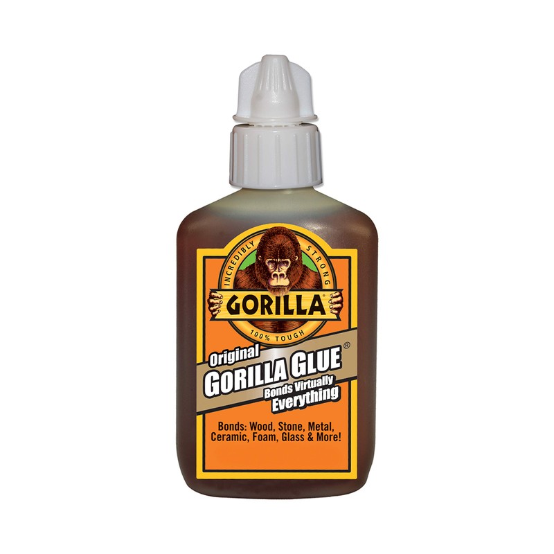 Gorilla Original Gorilla Glue, Waterproof Polyurethane Glue, 2 Ounce Bottle,