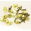 SystemsEleven 16 HANGING SET HOOKS NAILS SCREW FIXING BRASS GOLDEN
