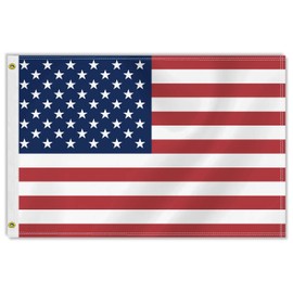 2×3 FT United States Flag, 60×90 CM Medium 100D Americans Outdoor Banner,Tiny Doube Side Printing Decor For Patio Garden With Brass Gromment