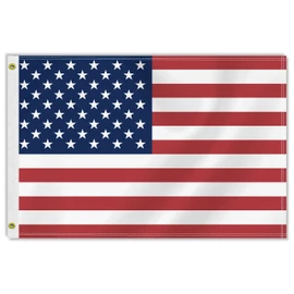 2×3 FT United States Flag, 60×90 CM Medium 100D Americans Outdoor Banner,Tiny Doube Side Printing Decor For Patio Garden With Brass Gromment
