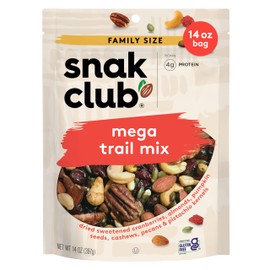 Snak Club Mega Trail Mix, Family Size, 14 Ounce
