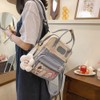 Cute Backpack with Accessories Dual Purpose Backpack Shoulder Bag Large