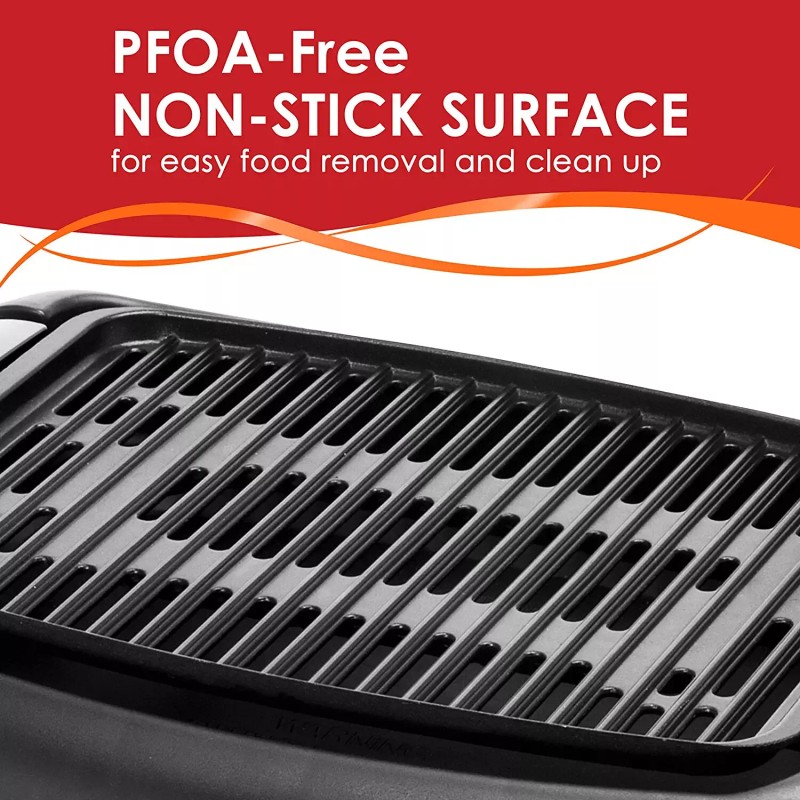 Elite Gourmet EGL-3450# Smokeless Electric Tabletop Grill Nonstick, 5-Serving