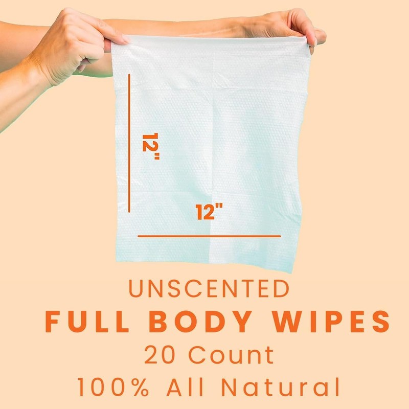 HyperGo XL Body Wipes for Women & Men – 12"