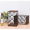SODUKU Rustic Wood Countertop Wine Rack 6 Bottles No Need