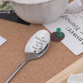Girlfriend Boyfriend Birthday Gifts for Couple Christmas Gifts for Fiance Fiancee Engagement Gift for Husband Wife Wedding Anniversary Presents Coffee Spoon Gift for Couples Romantic Gifts Spoons