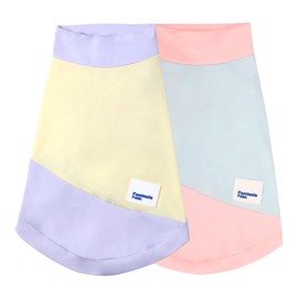 Gauzi 2 Pack Cat Dog Summer Clothes Sun Shirt Shirts Cooling Vest for Small Size Sized Dogs Cats (Medium)