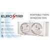 EUROSTAR Twin Window Fan, White, 33 Inch